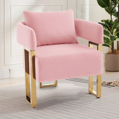 Modern Classic Teddy Fleece Chair with Metal Foot