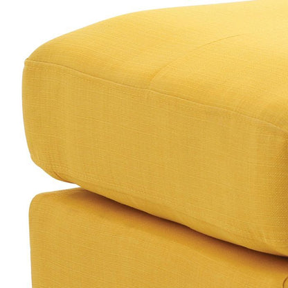 Upholstered ottoman in yellow fabric, 2-piece stacked duo, HouseOfZazla on Tampa Home & Garden Store
