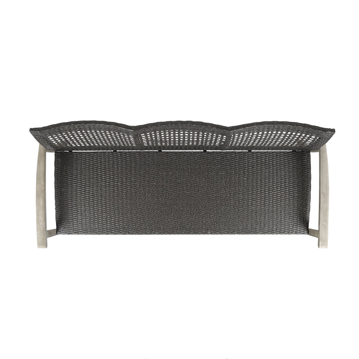 Outdoor Acacia Wood Wicker 3 Seater Sofa dark brown wicker by HouseOfZazla on Tampa Home & Garden Store