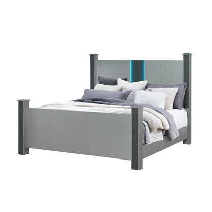 Lorenzo Bed with Speakers and Glitter Detailing