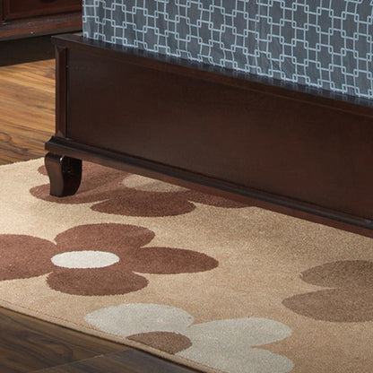 Panel bed frame in dark espresso wood with curved feet, transitional design, HouseOfZazla on Tampa Home & Garden Store