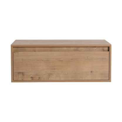 Bathroom vanity by HouseOfZazla in oak finish with soft-close drawers and floating mount on Tampa Home & Garden Store