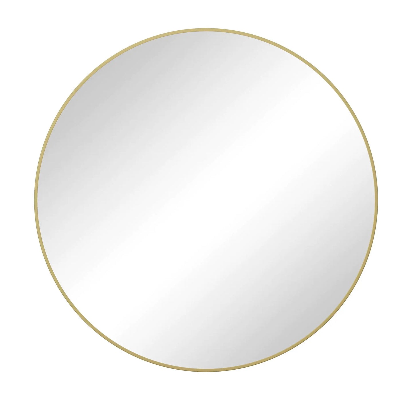 Circular wall mirror with gold metal frame by Unique Piece Furniture, vanity mirror on Tampa Home & Garden Store