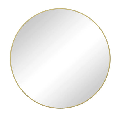 Circular wall mirror with gold metal frame by Unique Piece Furniture, vanity mirror on Tampa Home & Garden Store