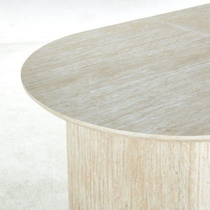 American White Oak Dining Table and Extension, rounded edge, light natural finish on Tampa Home & Garden Store