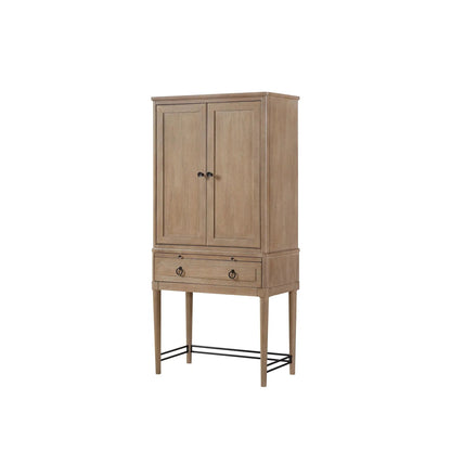 Bar Cabinet Sand Finish with Wine Storage