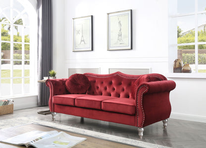 Hollywood Glam Sofa and Tufted Nailhead Trim