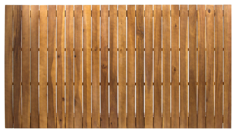 Acacia wood slatted panel with teak finish for outdoor use on Tampa Home & Garden Store