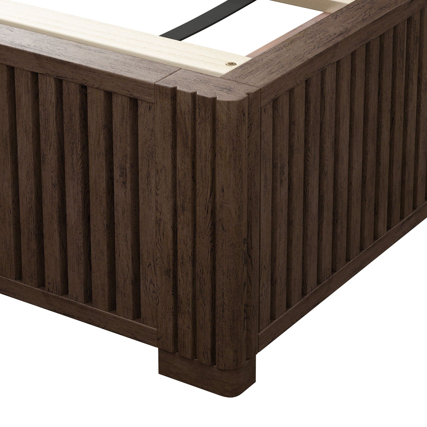 Modern Platform Bed Frame with Tall Headboard