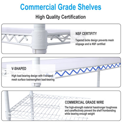 7 Tier Heavy Duty Wire Shelving and Storage Rack