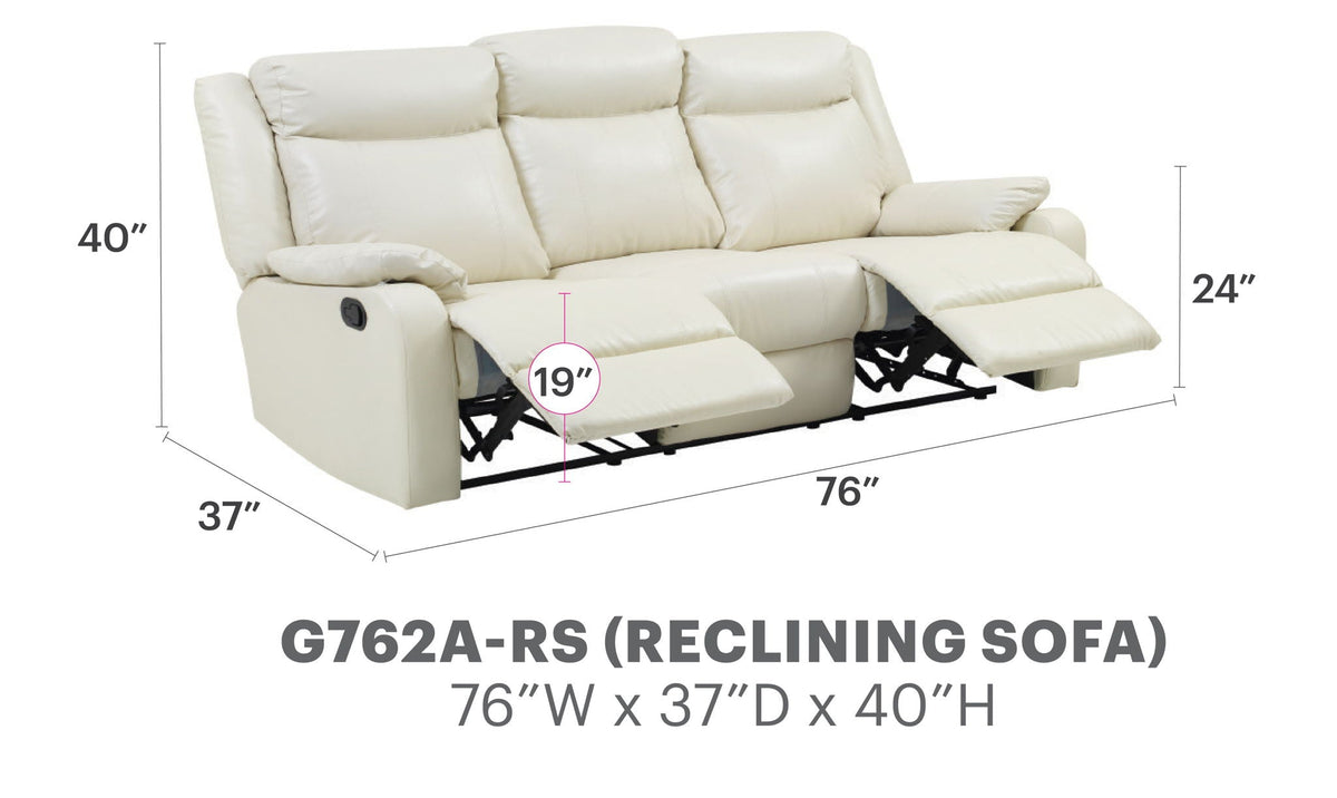 Contemporary Three Seater Reclining Sofa