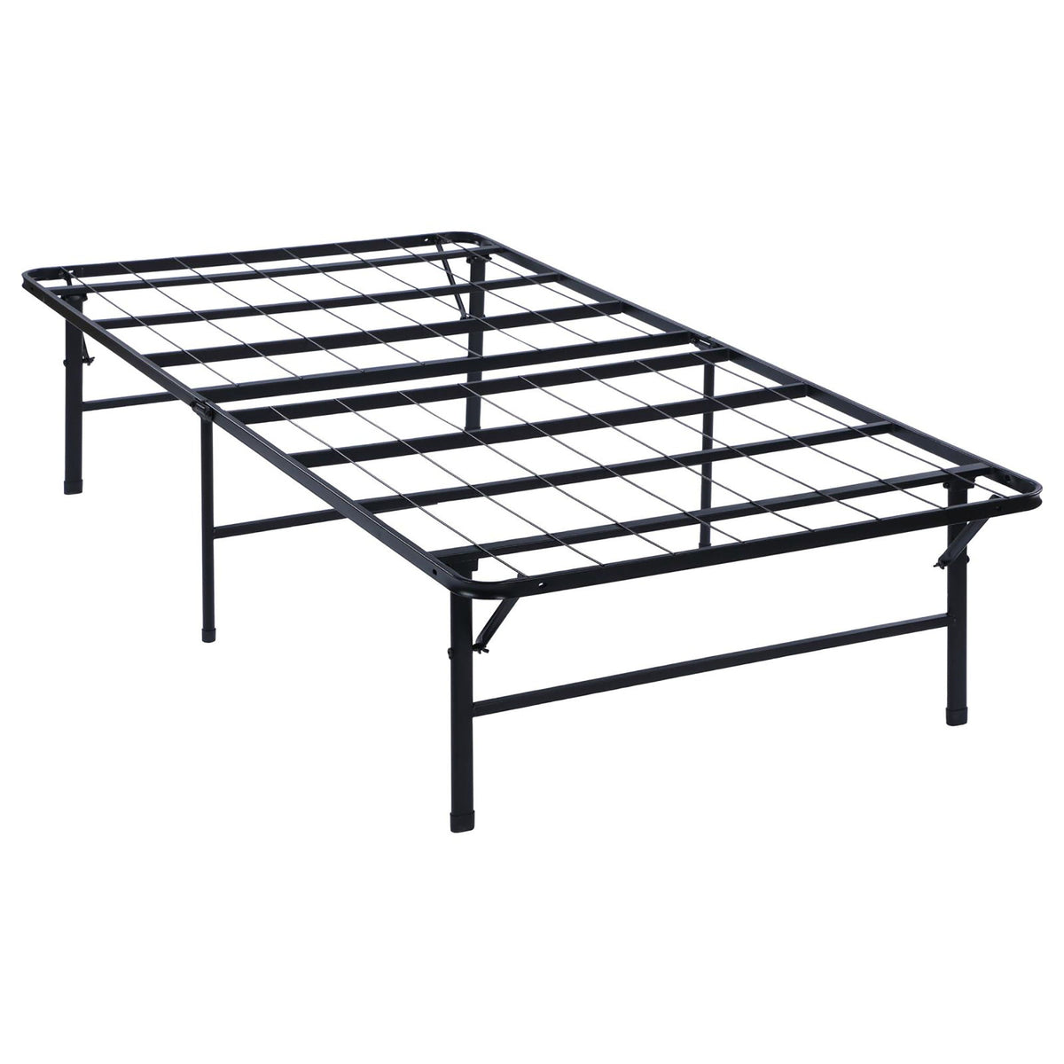 Mattress Support With Frame foundation in black metal grid frame with legs HouseOfZazla on Tampa Home & Garden Store
