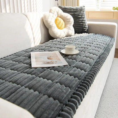 Simple Modern Non-slip Autumn And Winter Plush Cushion gray plush quilted cushion FLIPSTYLEZLLC on Tampa Home & Garden Store