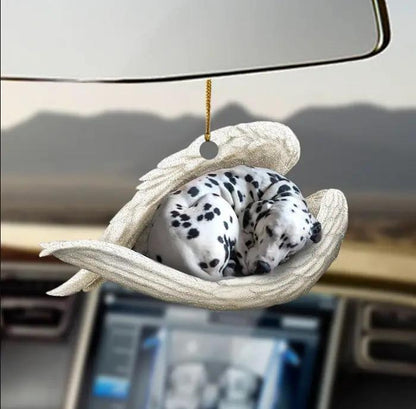 Car Pendant Sleeping Dog Angel Decor Hanging