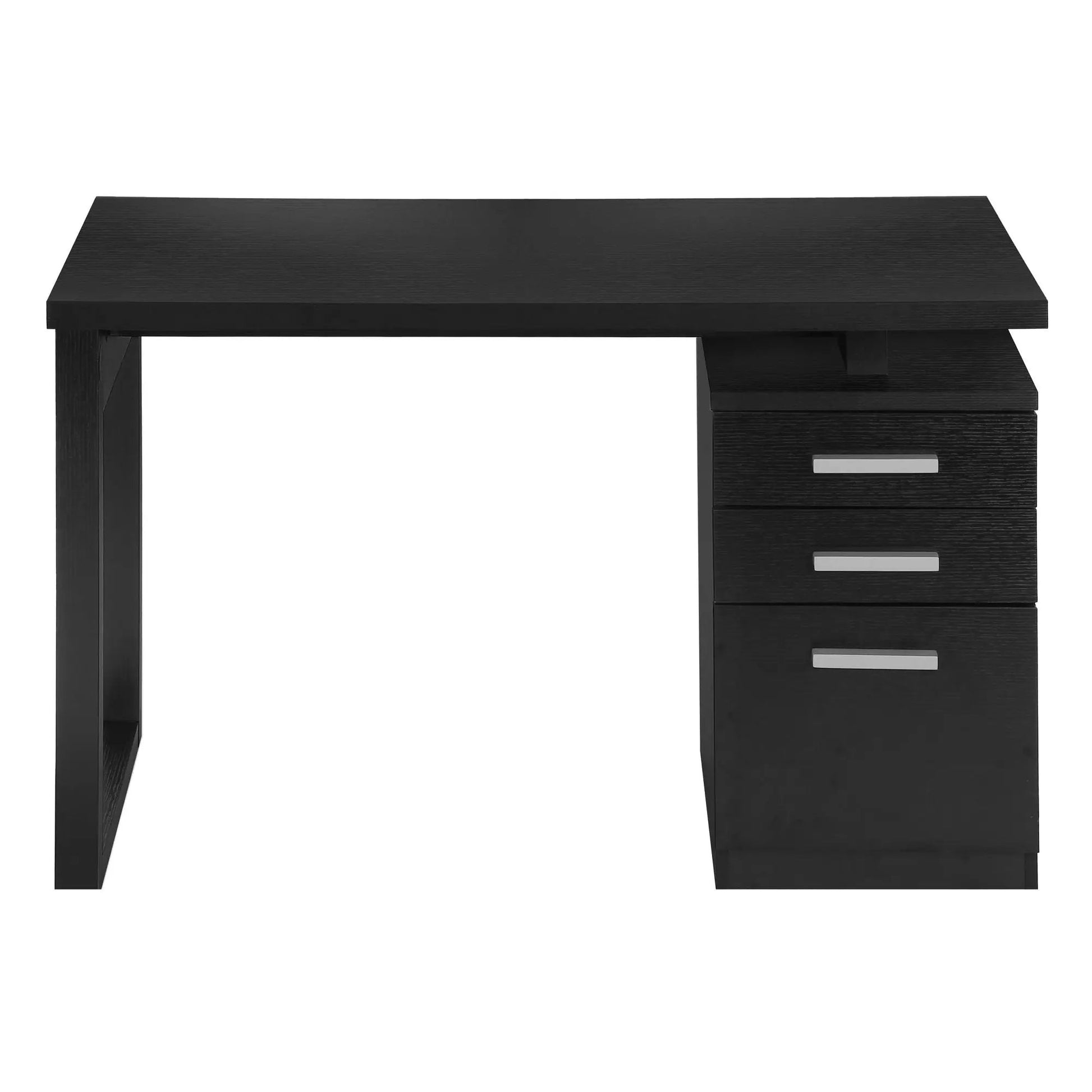 Computer desk for home office 2-piece left-right set in black woodgrain on Tampa Home & Garden Store