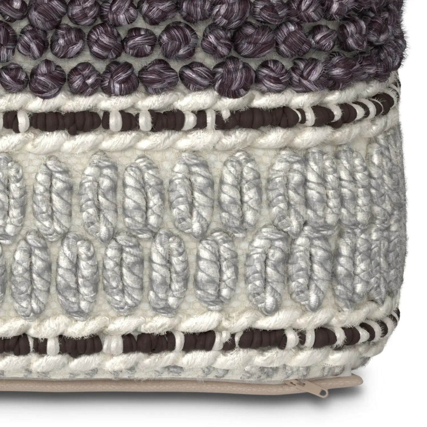 Grady Handcrafted Square Pouf for Living Room