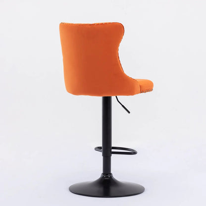 Swivel Bar Stools Adjustable Height Tufted Back