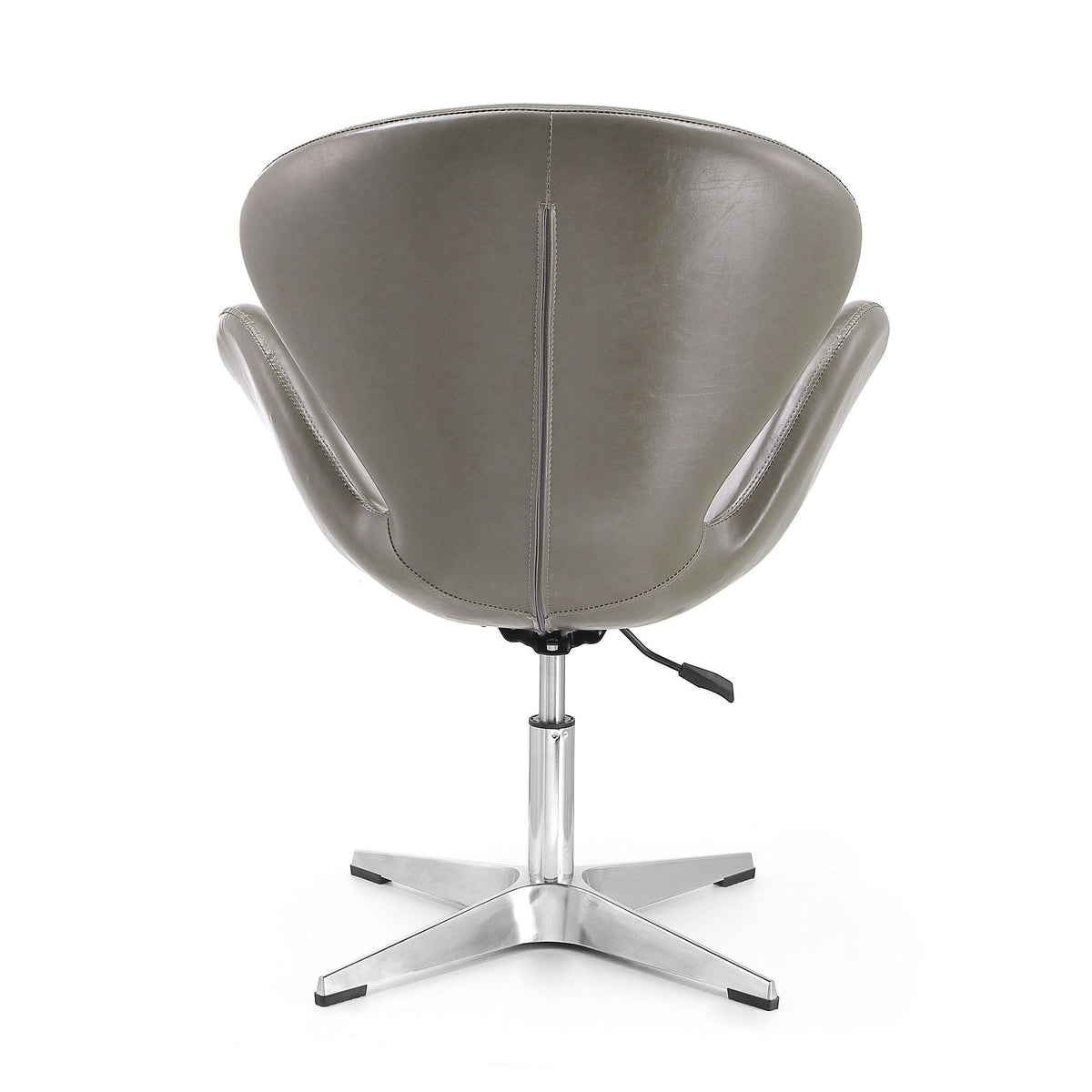 Raspberry Swivel Lounge Chair with 360-Degree Rotation, gray faux leather, HouseOfZazla on Tampa Home & Garden Store