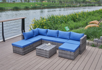 Stylish Outdoor Patio Sofa and Thick Cushion Set