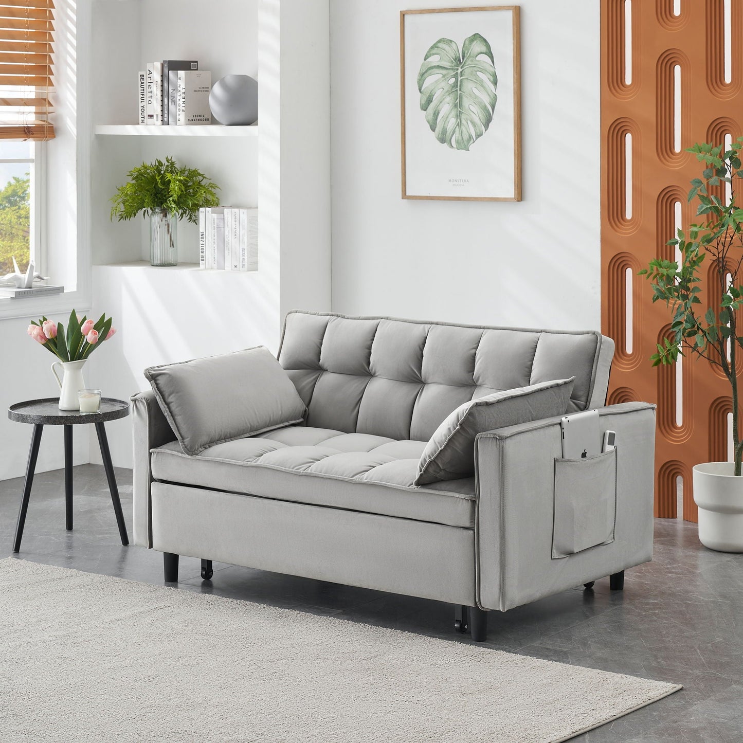 Sofa Bed With Pockets 3 In 1 Convertible