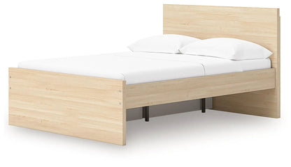 Onita Panel Platform Bed in natural oak finish Unique Piece Furniture on Tampa Home & Garden Store