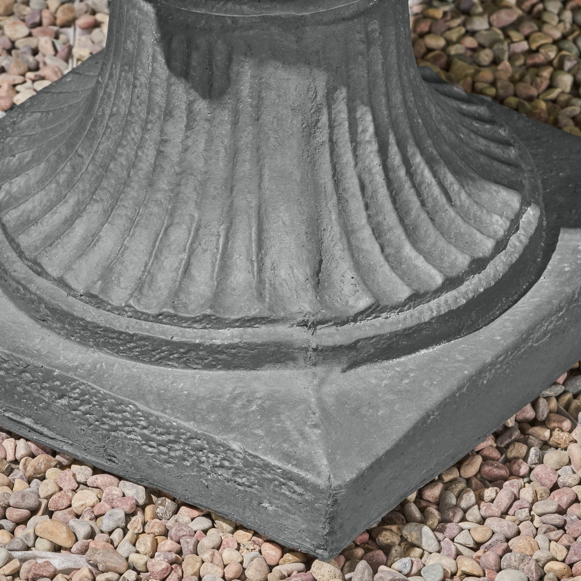 MGO Garden Urn Planter dark gray stone-textured exterior by HouseOfZazla on Tampa Home & Garden Store