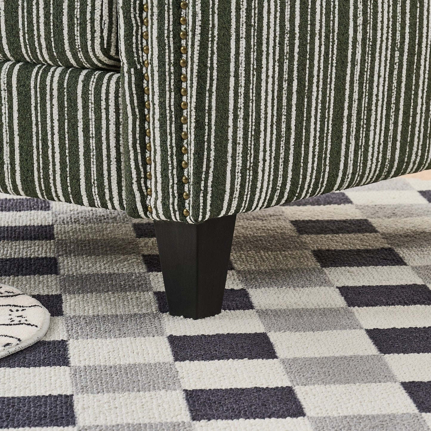 Comfy Upholstered Armchair And Wooden Frame