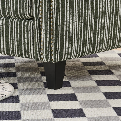 Comfy Upholstered Armchair And Wooden Frame