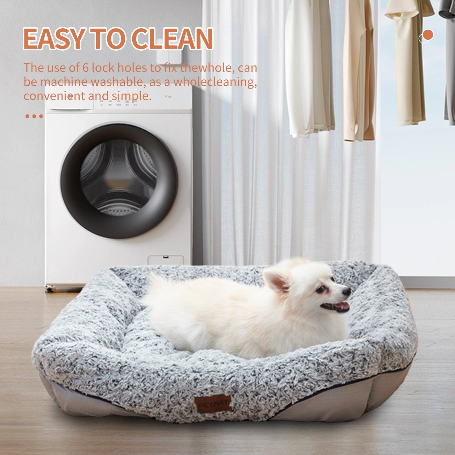 Swirl Rose Velvet Dog Bed for small to medium dogs with removable cushion, washable on Tampa Home & Garden Store