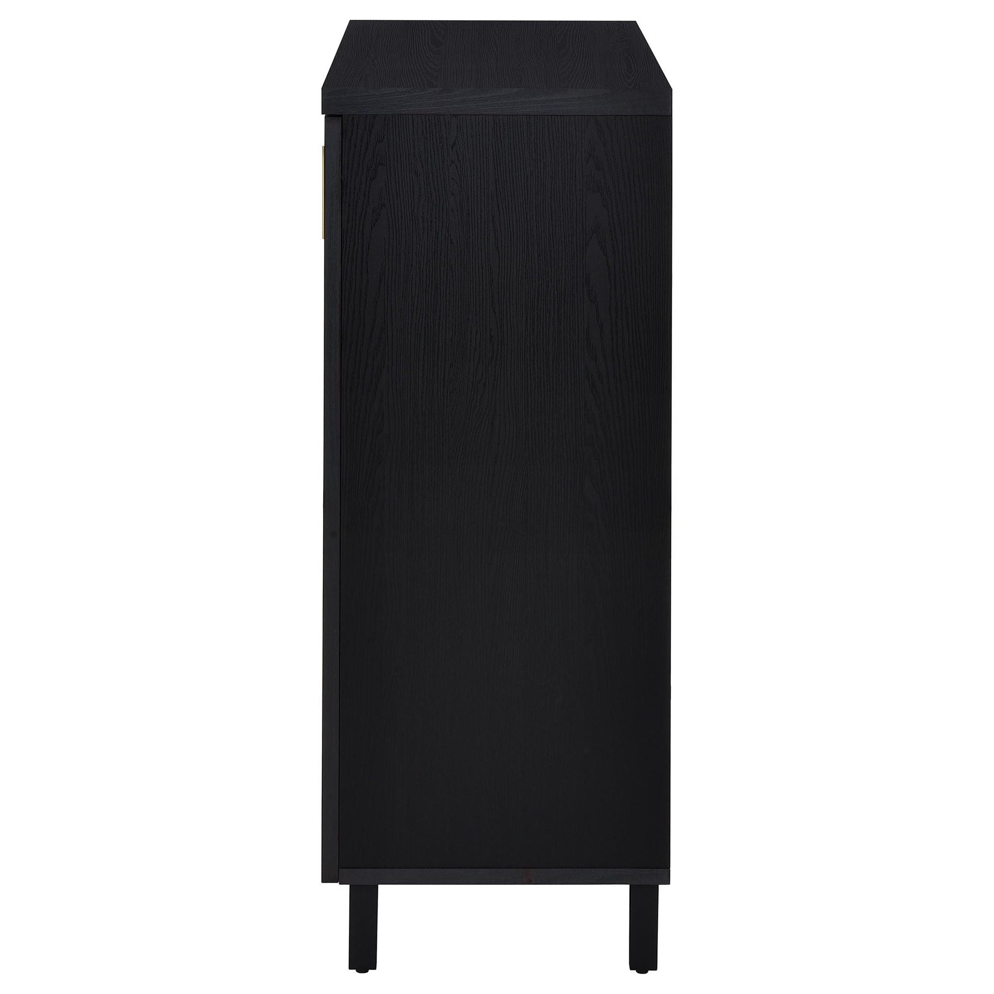 Clackamas 2-Door Storage Cabinet with Adjustable Shelves, black woodgrain finish, HouseOfZazla on Tampa Home & Garden Store
