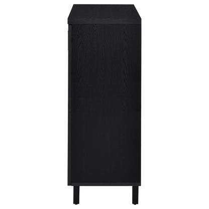 Clackamas 2-Door Storage Cabinet with Adjustable Shelves, black woodgrain finish, HouseOfZazla on Tampa Home & Garden Store