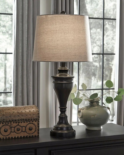 Darlita Table Lamp Set of 2 Bronze Finish