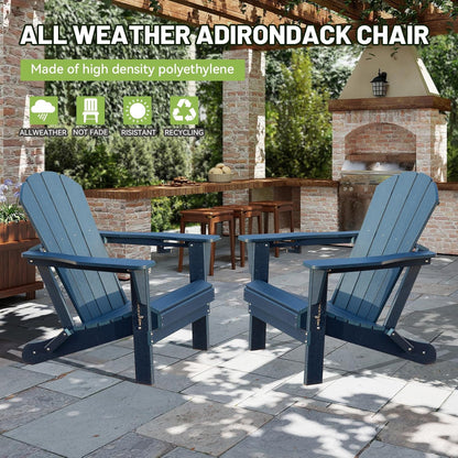 Adirondack Chairs Set of Two Plastic for Patio