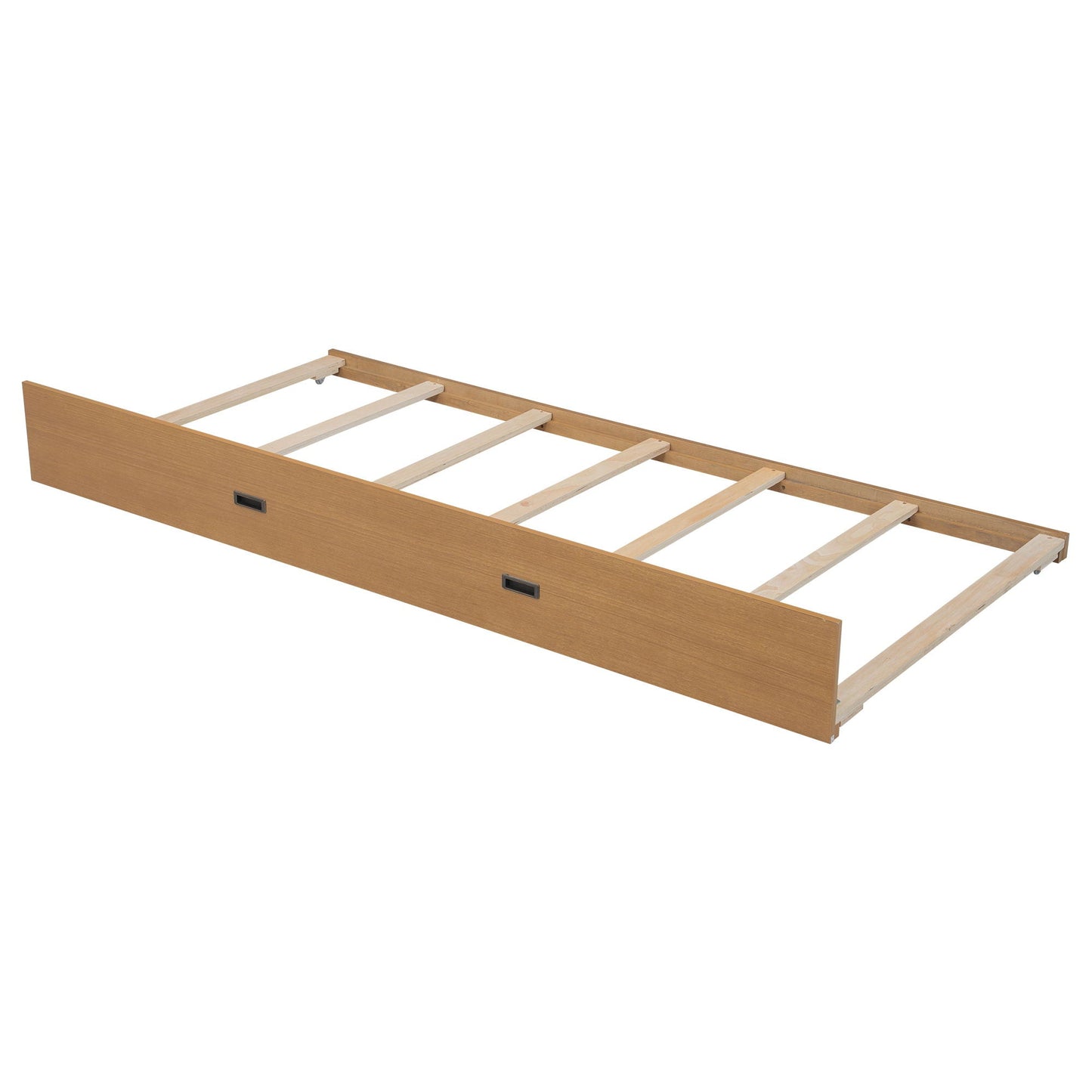 Sturdy Bunk Bed With Ladder wooden frame in natural finish with slats on Tampa Home & Garden Store