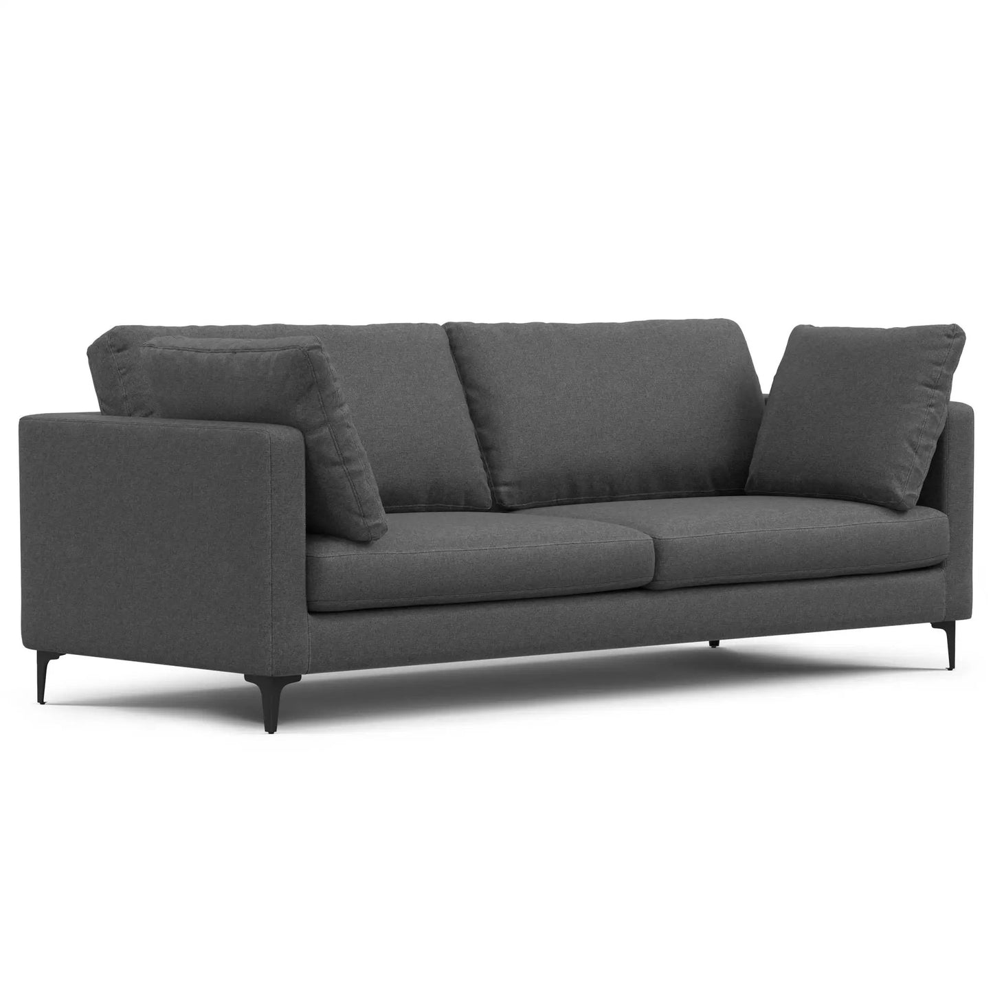 Ava Mid Century Sofa with Ottoman Set in Fabric
