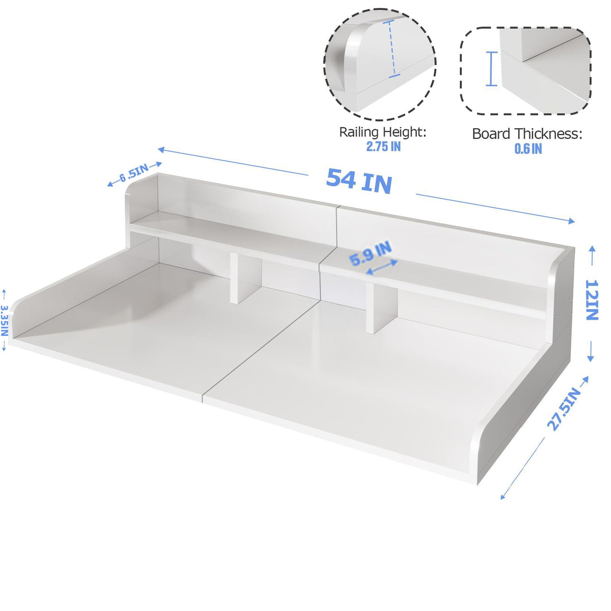 Washer-dryer countertop organizer, white with double-layer storage, HouseOfZazla on Tampa Home & Garden Store