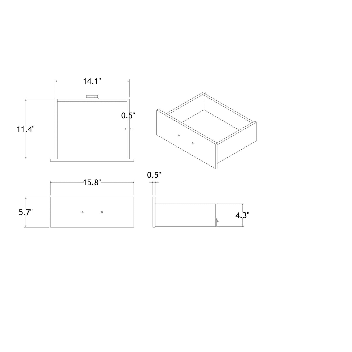 Charlston 5 Piece Bedroom Set With LED Headboard blueprint drawing by HouseOfZazla on Tampa Home & Garden Store