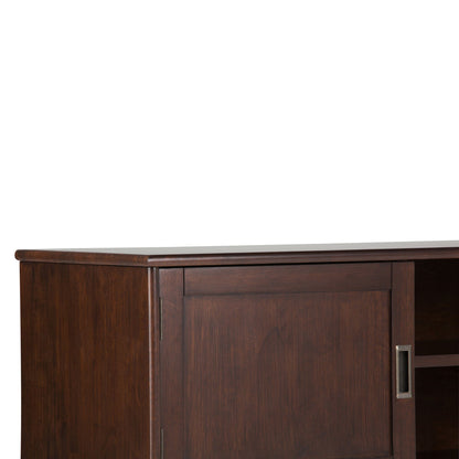 Handcrafted mid century TV stand and storage in dark walnut finish by HouseOfZazla on Tampa Home & Garden Store