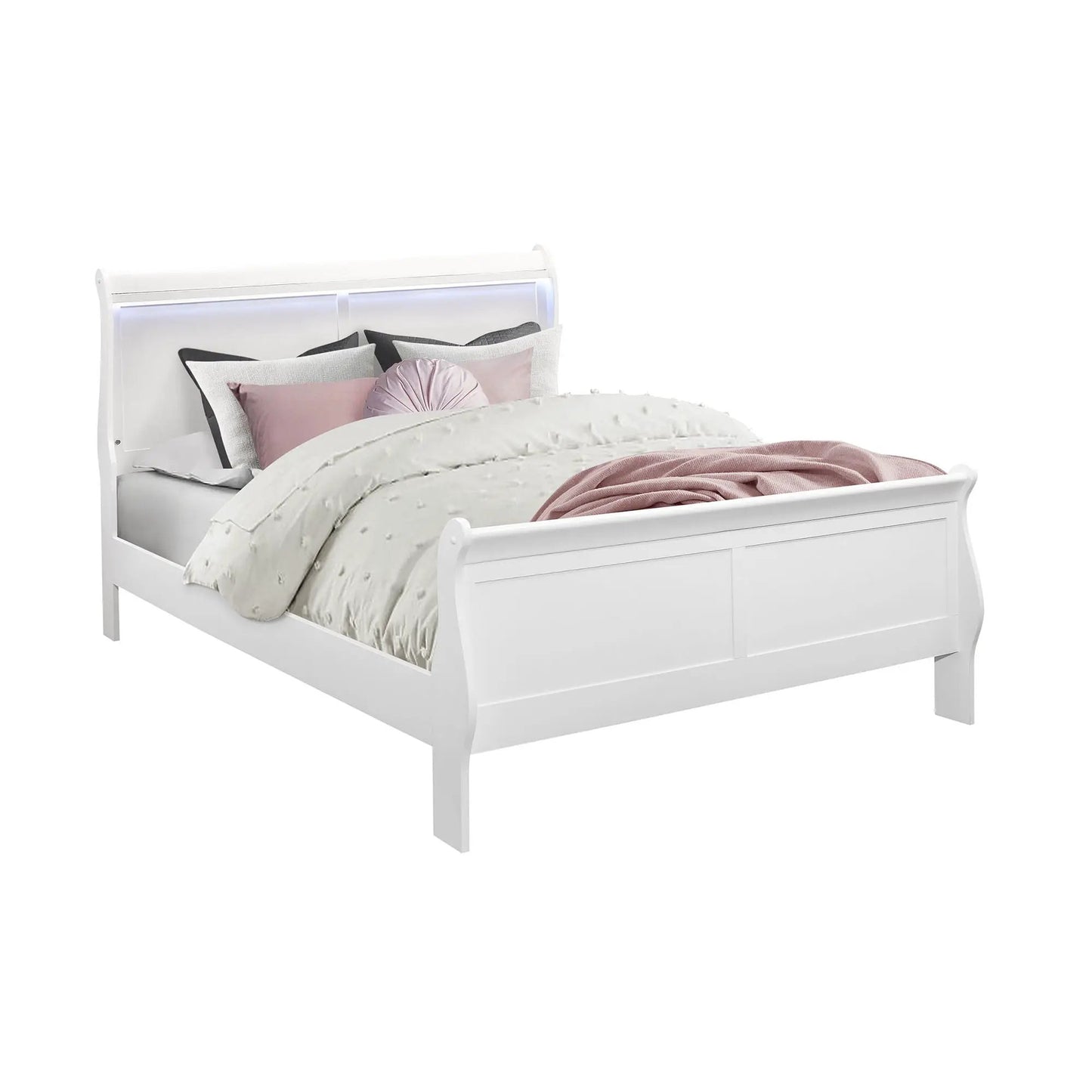 Charleston 5 Piece Bedroom Set With LED Headboard