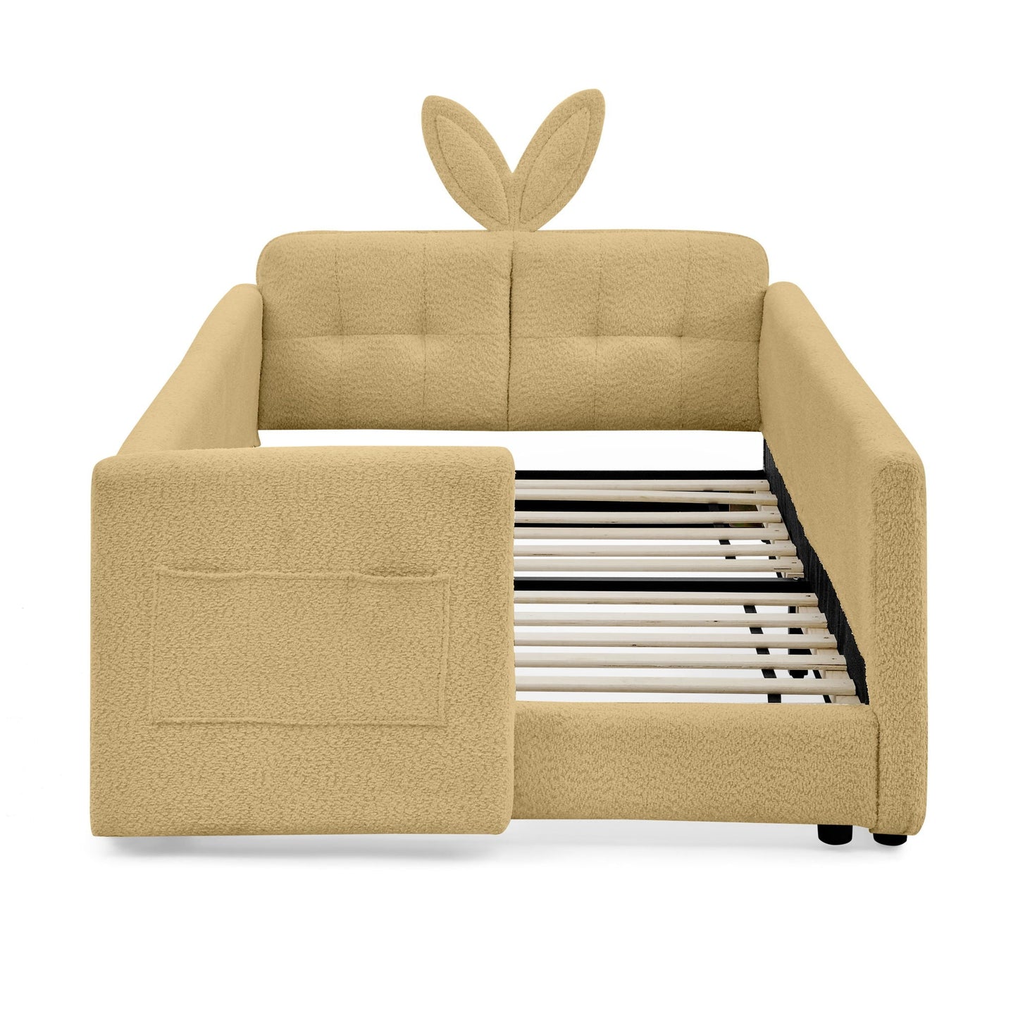 Cute Rabbit Ear Platform Bed and Safety Rail