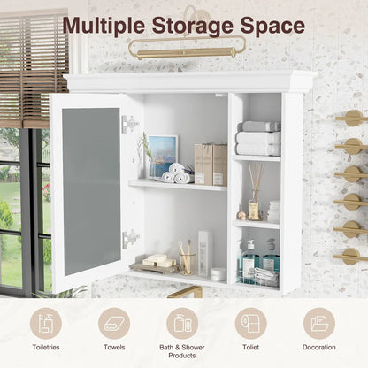 Wall Mounted Bathroom Storage Cabinet With Mirror