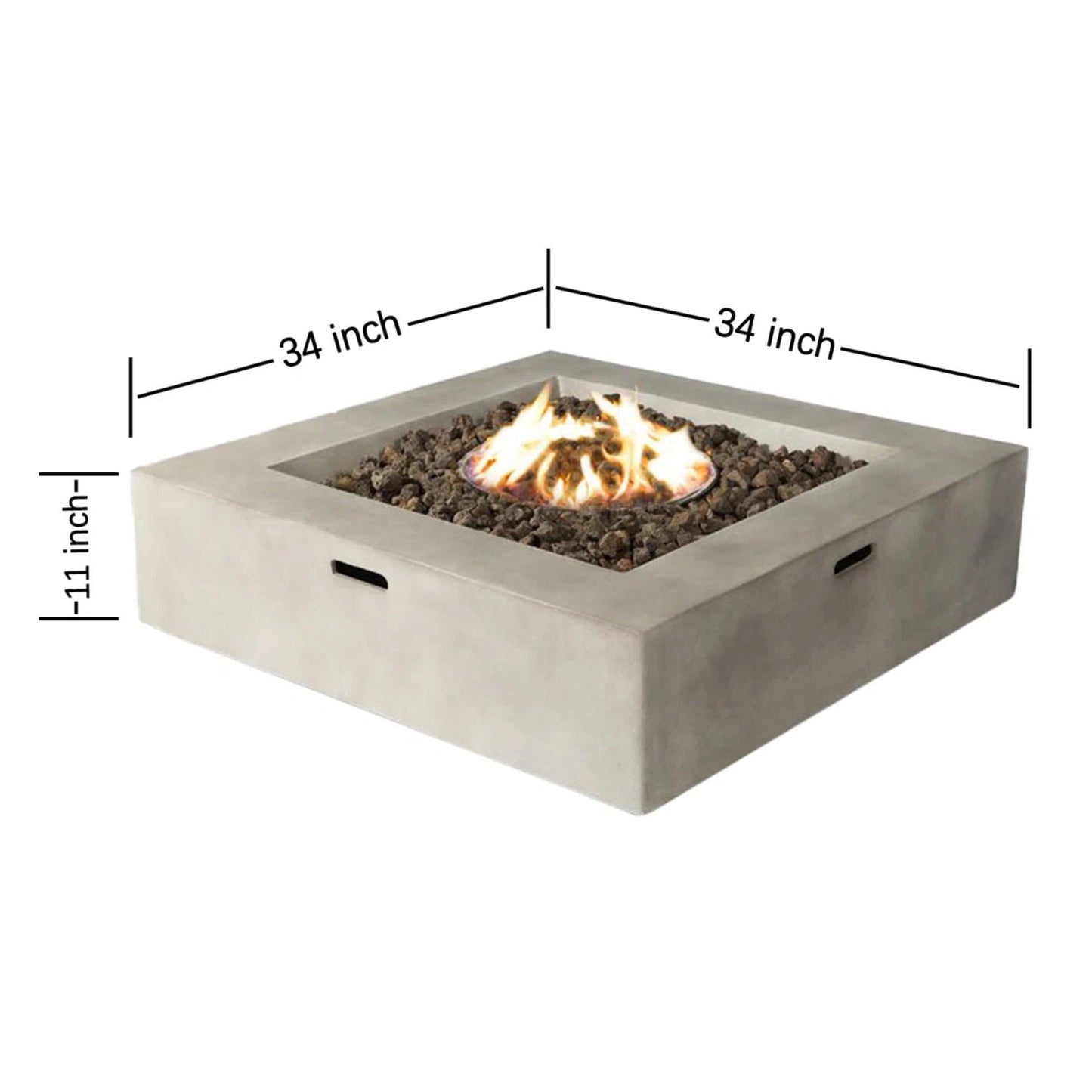 Modern Concrete Outdoor Fire Pit Table for Patio