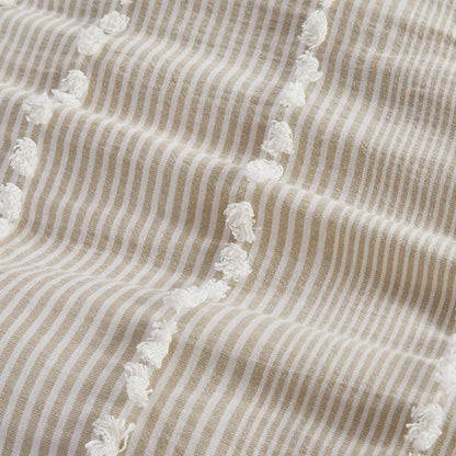 Full Queen Cotton Yarn Dyed Comforter Set