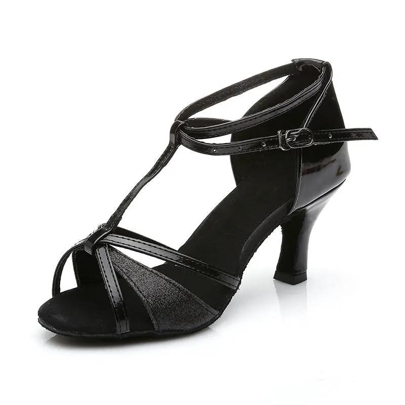 Latin Dance Shoes for Ladies Mid High Heels
