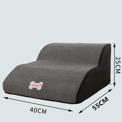 Dog sofa bed in gray textured fabric with curved backrest, 40x55x25 cm, Sell My Stuff on Tampa Home & Garden Store