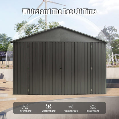 12x25 Outdoor Metal Garage Shed and Carport
