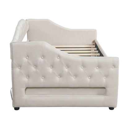 Daybed With LED Lighting and Upholstered Frame