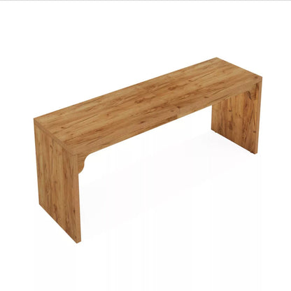 Extra Long 2-Person Computer Desk with heavy-duty frame in light brown wood on Tampa Home & Garden Store
