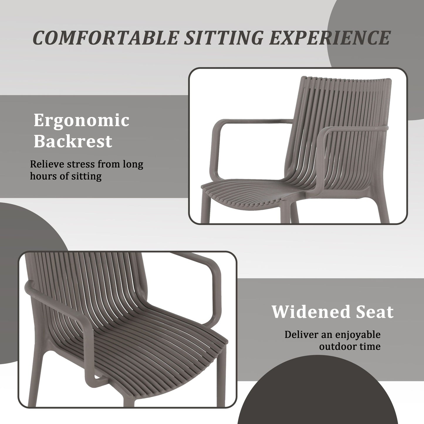 4 Stackable Plastic Chairs and Round Table