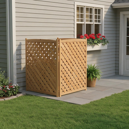 Outdoor 3 Panel Air Conditioner Screen For Patios